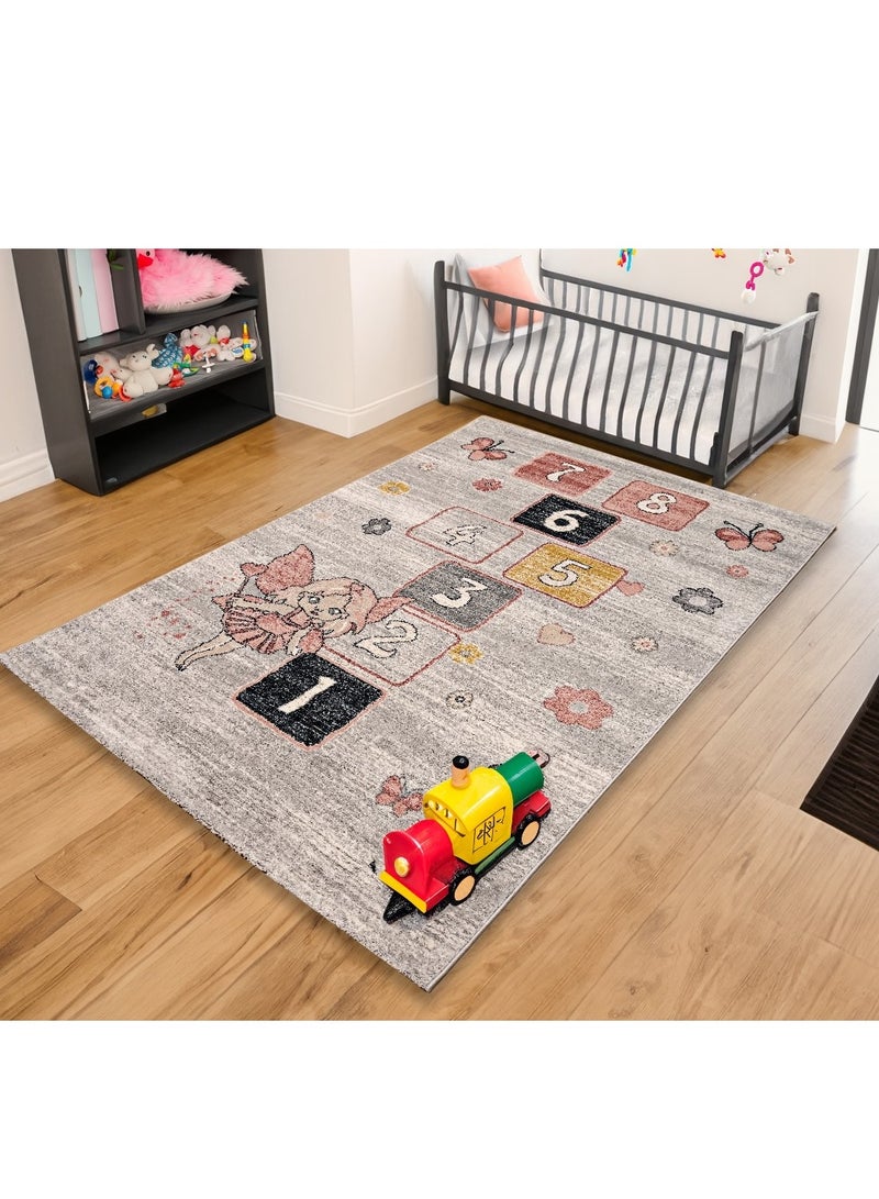 MILANO 0B1513 GREY PINK 120X180 Kids Rug - Image 1