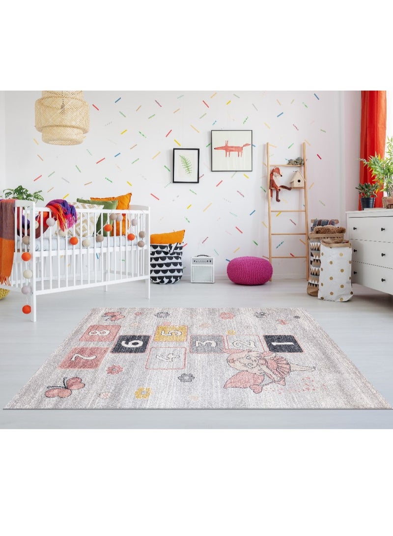 MILANO 0B1513 GREY PINK 120X180 Kids Rug - Image 2