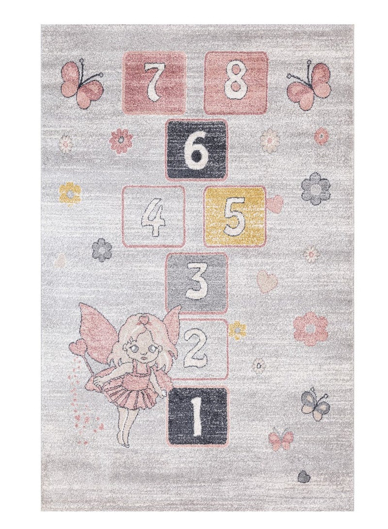 MILANO 0B1513 GREY PINK 120X180 Kids Rug - Image 3