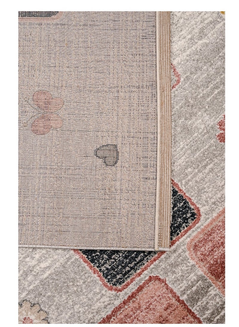 MILANO 0B1513 GREY PINK 120X180 Kids Rug - Image 5