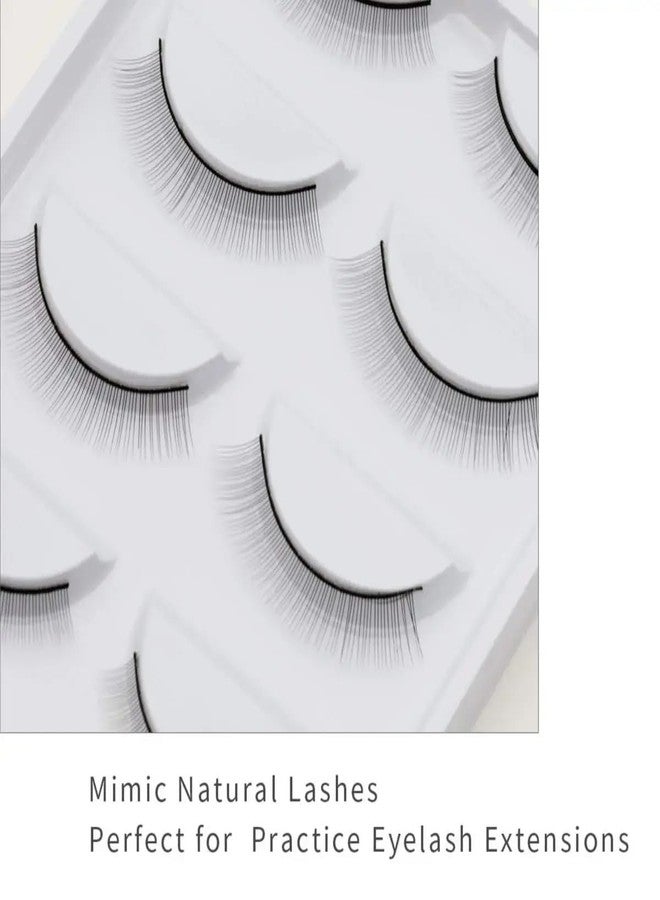 Savni Self-Adhesive Practice False Eyelashes, 5 Pairs, Natural Looking, Training Extension Set - Image 5