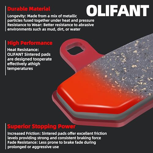 OLIFANT Front Rear Brake Pads For Harley Davidson 2008-2023/Street Glide/Road King/Electra Glide/Road Glide/CVO/Trike Series Sintered Copper brake Pad Set - Image 4