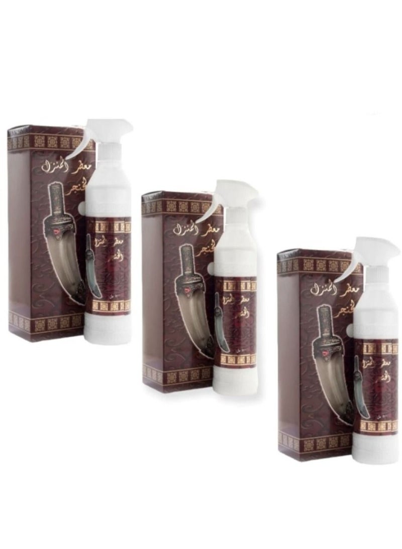 Banafa Al Khanjar air freshener transparent  consisting of 3 pieces 500 ml - Image 1