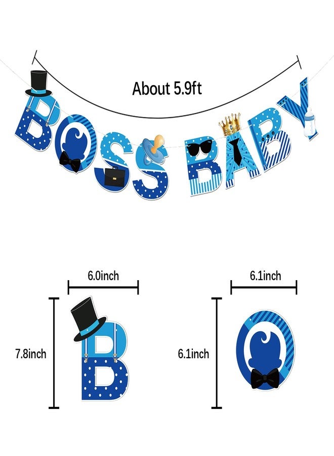 INNORU Boss Boy Banner, Gender Reveal Party Decorations, 1st Birthday Party Banner Colorful Baby Boy Bday Party Backdrop Decor Supplies, Boy Birthday Gifts - Image 2