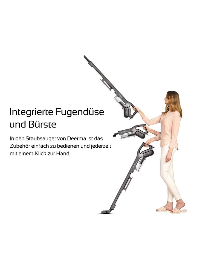 Deerma 2-in-1 Vertical and Handheld Vacuum Cleaner with High-Capacity Dust Box, Low-Noise Operation, Triple Filtration System, and Lightweight Design for Effortless Cleaning of Floors, Carpets, and Hard-to-Reach Spaces 600 W DX700S Grey - Image 2