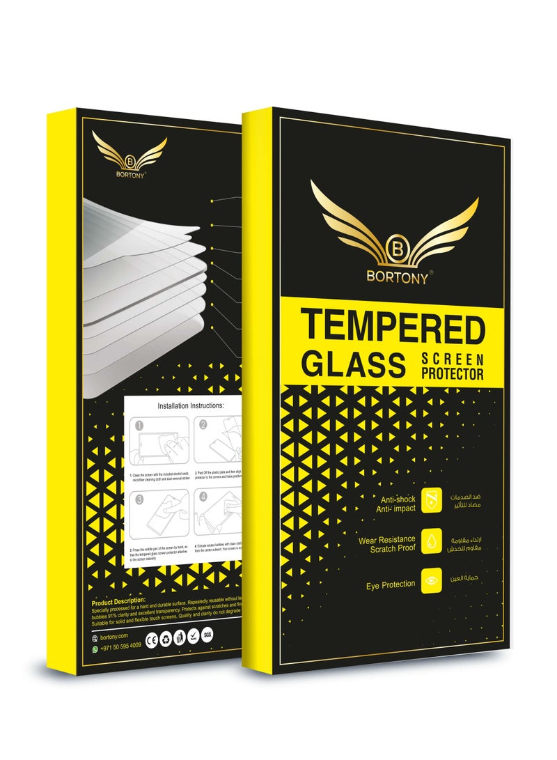 BORTONY 2-Piece Max Shieldz Tempered Glass Screen Protector for OnePlus 7T Clear - Image 2