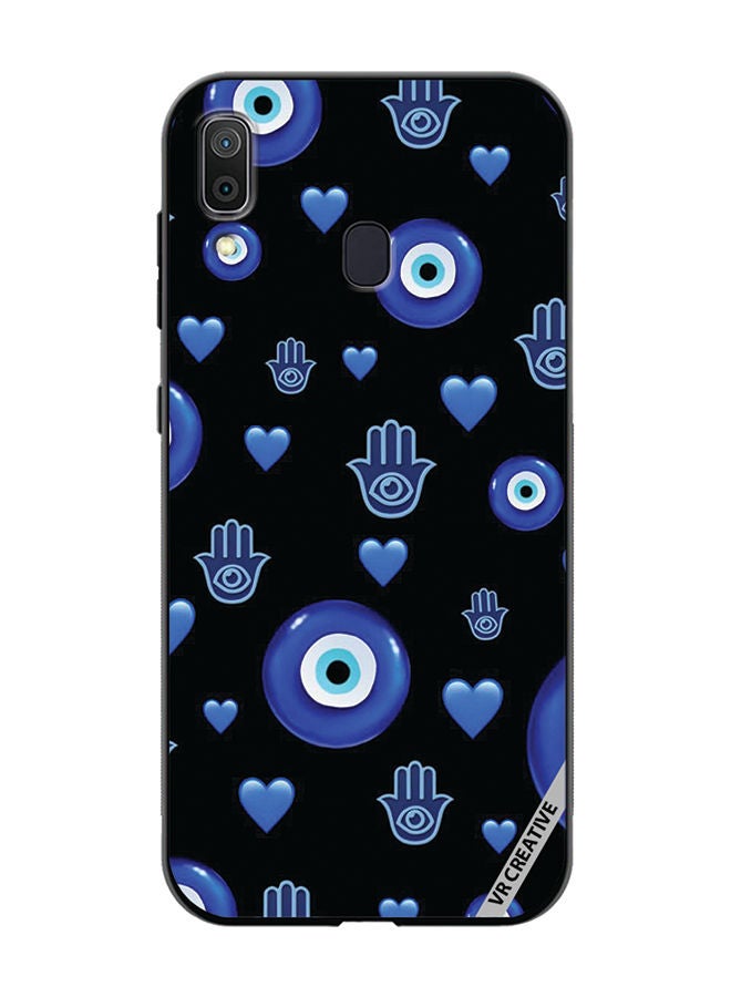 VR CREATIVE Protective Case Cover For Samsung Galaxy A30 Evil Eye Design Multicolour - Image 1