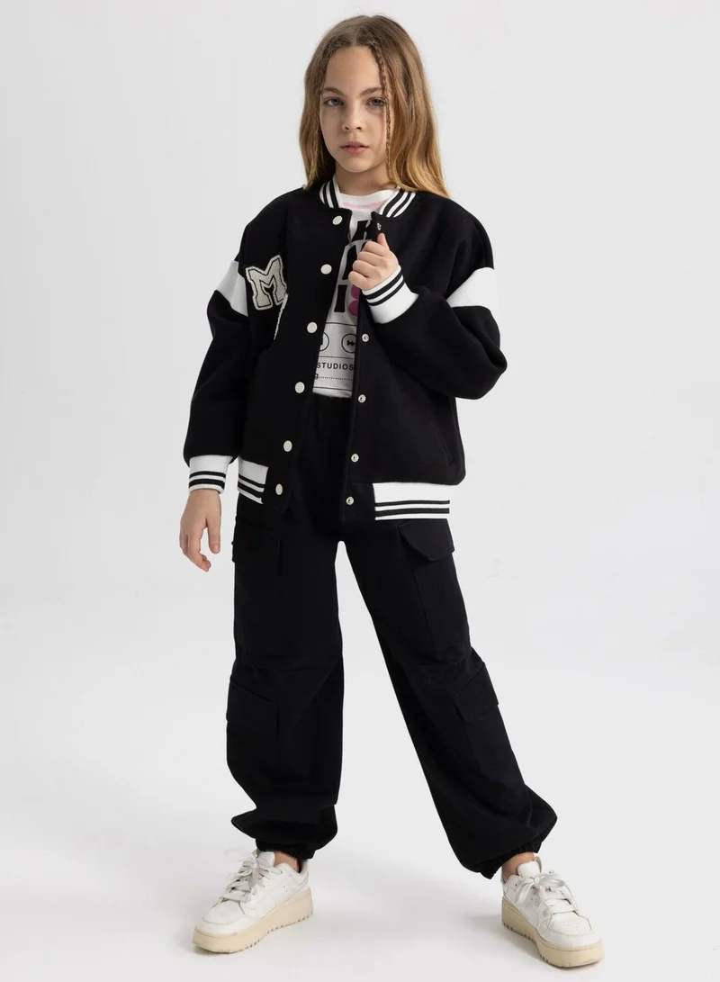 DeFacto Girl Crew Neck Thick Soft Lined Cardigan