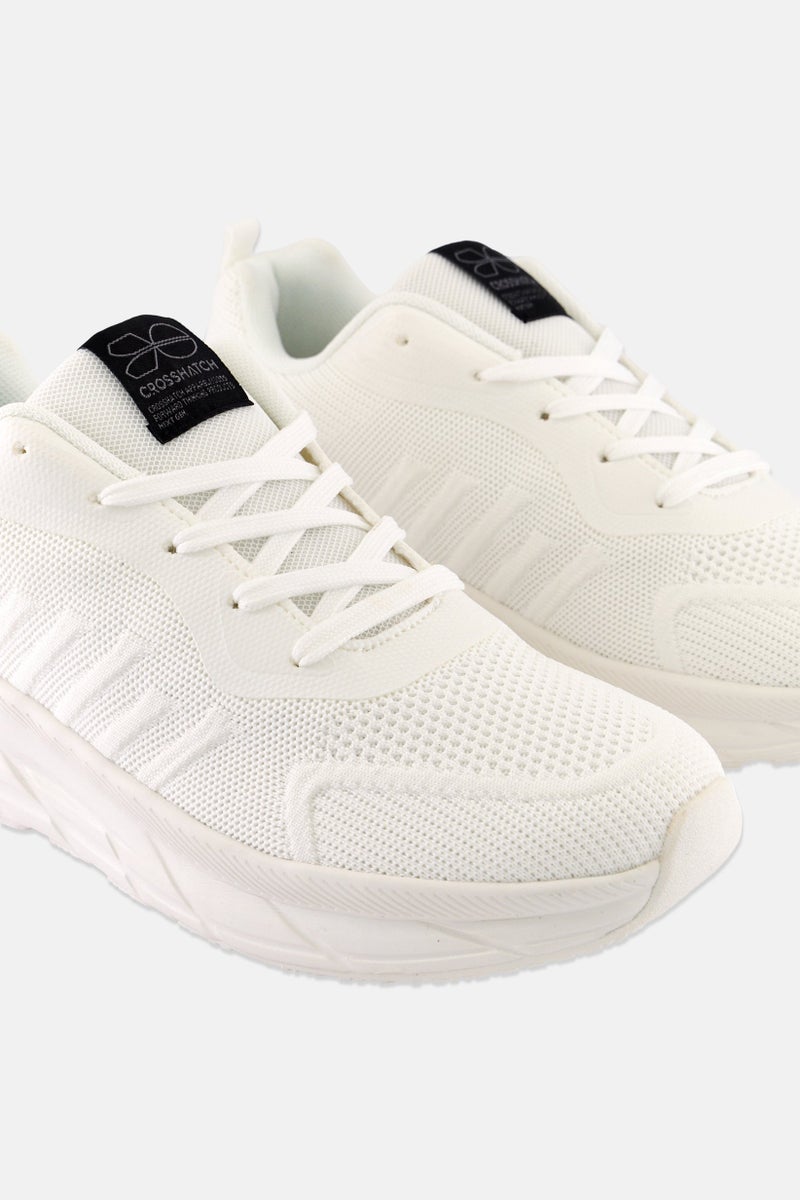 CROSSHATCH أحذية تدريب للرجال من لينارت، مزودة بأربطة، بيضاء - Image 2