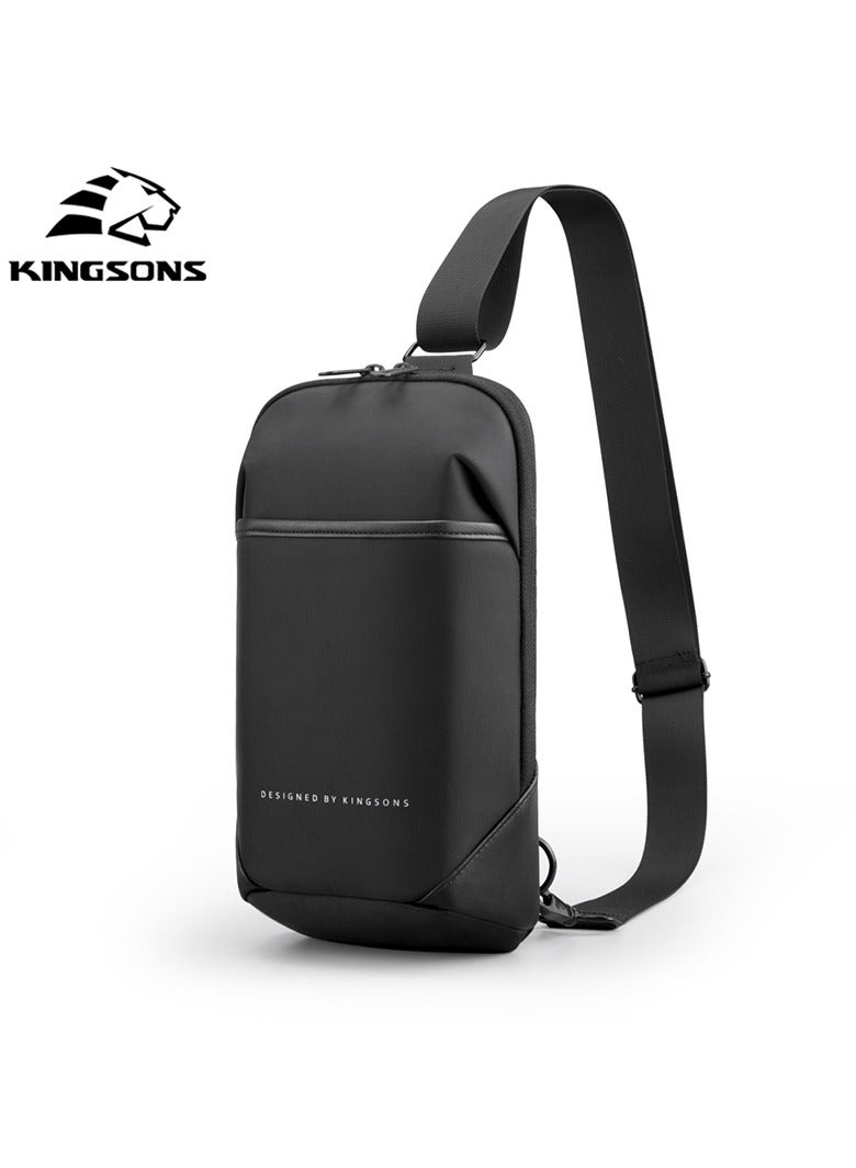 kingsons KINGSONS MULTIFUNCTIONAL CHEST BAG KS3211W Black WATER-RESISTANT, SHOCK-RESISTANT, SLIM DEISGN  - Image 1