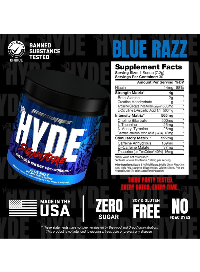 ProSupps PS Hyde Signature Pre-Workout 30 Serving Blue Razz - Image 5