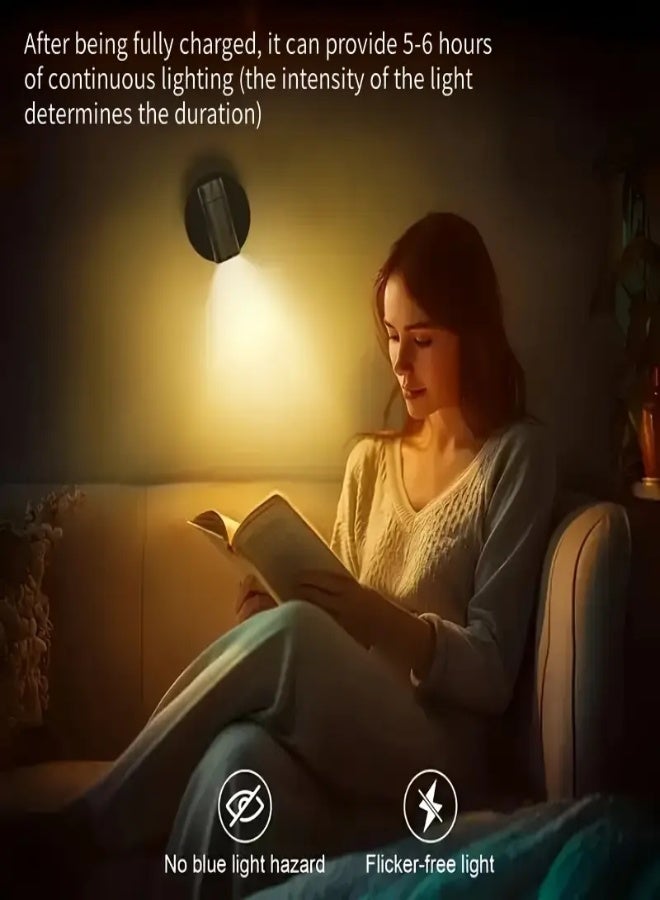 AROAQ 360° Rotating Magnetic LED Night Light – Rechargeable Touch-Control Lamp with Adjustable Brightness, Modern Design for Bedroom, Cabinet, Desk, Living Room & Bar Decor - White LED Light - Image 3