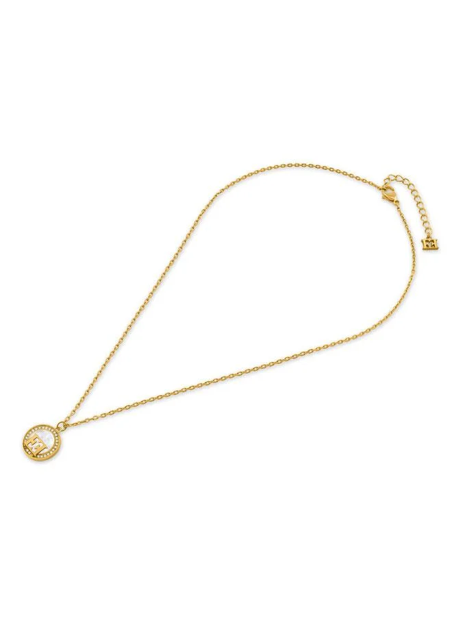 إسكادا Hannah Gold Plated 316L Stainless Steel Pendant Necklace for Women, 450mm