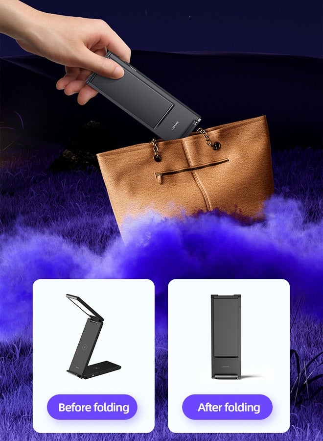 Usams حامل شحن لاسلكي مغناطيسي 4 في 1 بقوة 15 وات مع 3 أوضاع لمصباح طاولة متوافق مع أجهزة Apple لشحن iPhone لاسلكيًا وشحن الساعة الذكية وشحن سماعات الأذن في نفس الوقت - Image 4