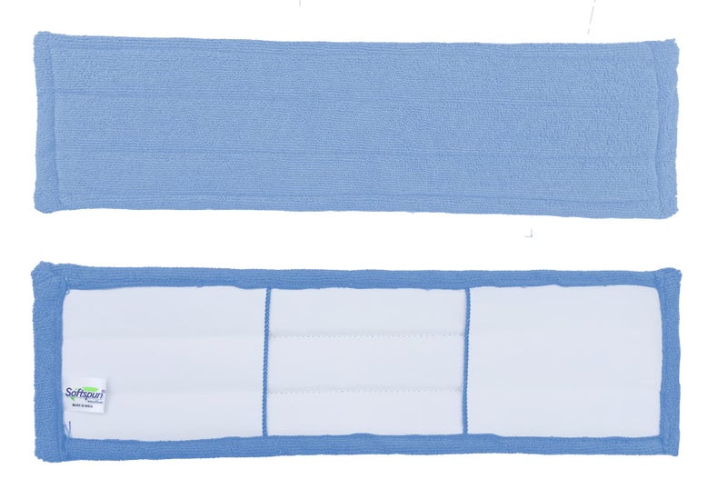 SOFTSPUN Microfiber Wet & Dry Cleaning Mop Refill - Sky Blue - 19inches - Image 1