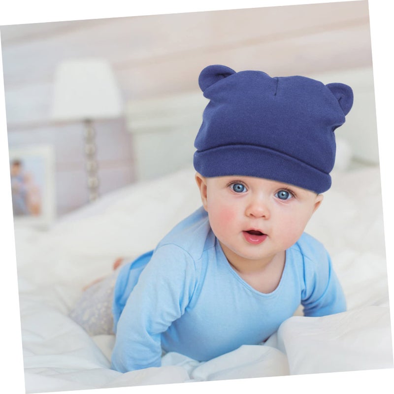 6Pcs Newborn Winter Hats For Boys Girls With Bear Ears In Cotton - Image 4
