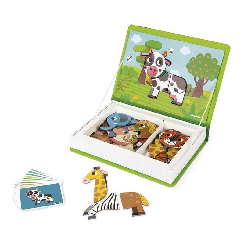 Janod MagnetiBook 41 pc Magnetic Animal Mix and Match Game  Creative Play  Enhances Motor Skills  Develops Dexterity and Coordination  Easy Storage Educational Safe - Image 3