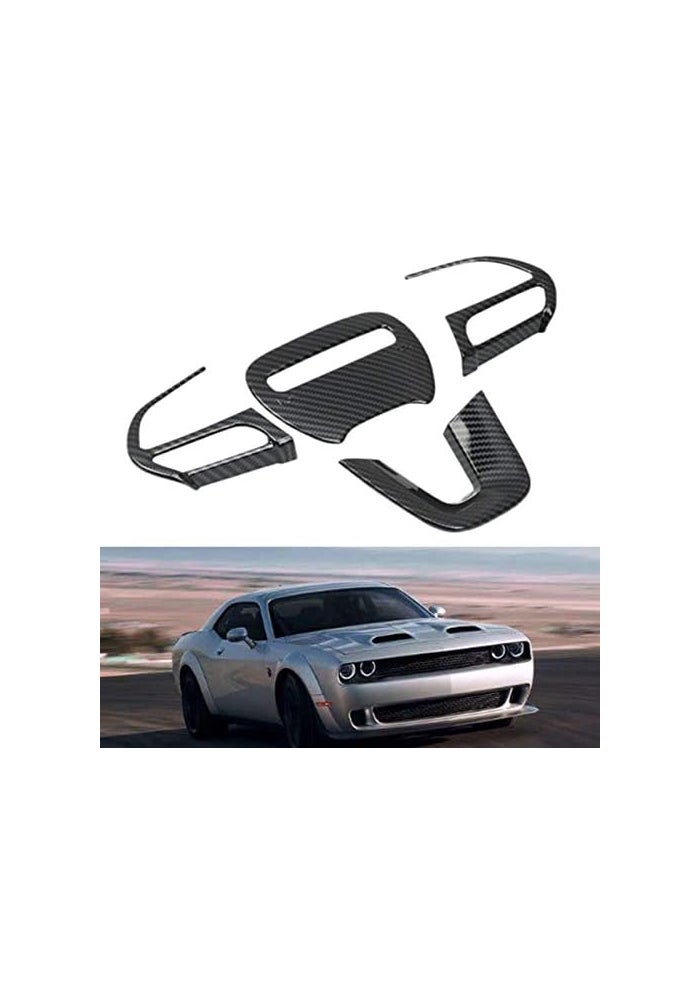 Wivplex Carbon Fiber Steering Wheel Cover Trim for Dodge Challenger - Image 4