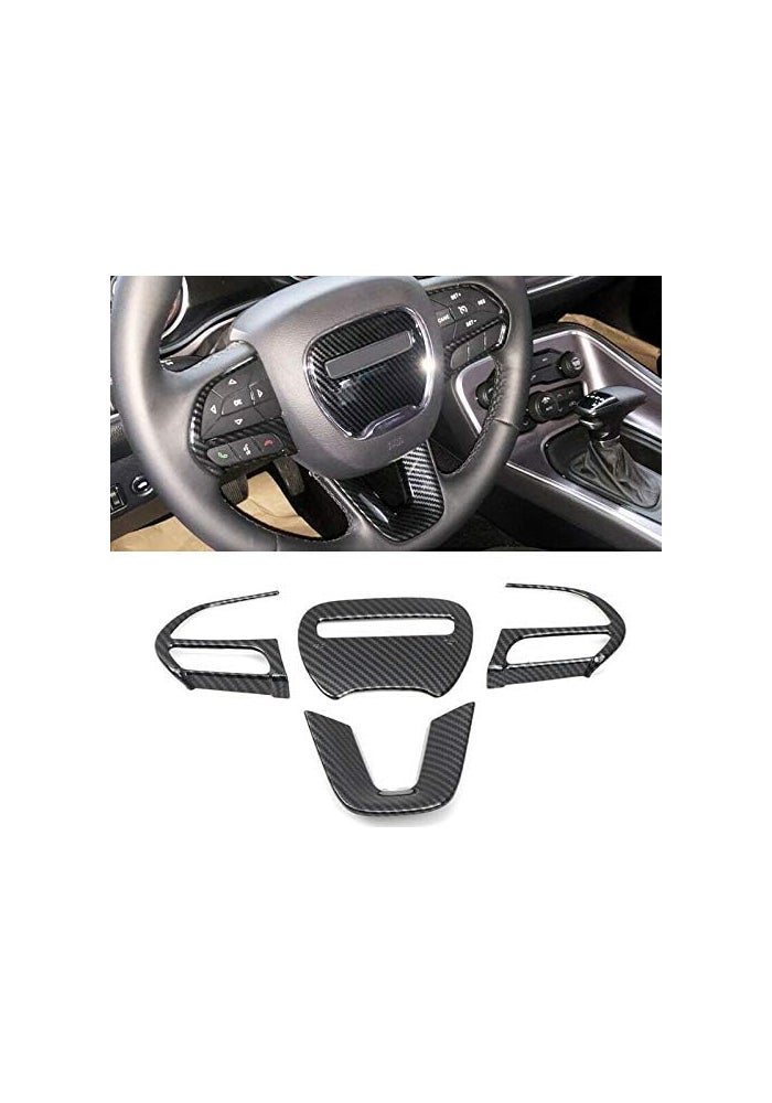 Wivplex Carbon Fiber Steering Wheel Cover Trim for Dodge Challenger - Image 3