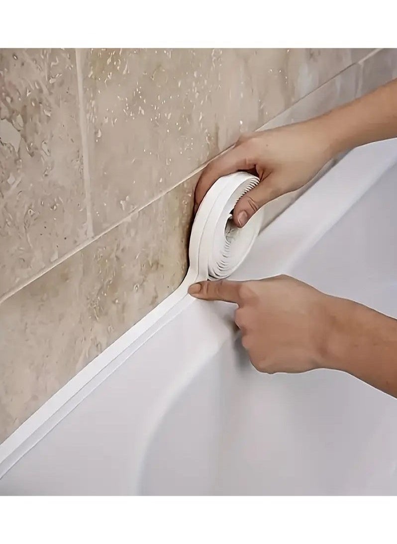Western Self-Adhesive Waterproof Silicone Sealing Tape - Versatile Gap Filler for Bathroom, Kitchen, Sink, Bathtub - Home Improvement Sealant , 3.2M  - Image 2