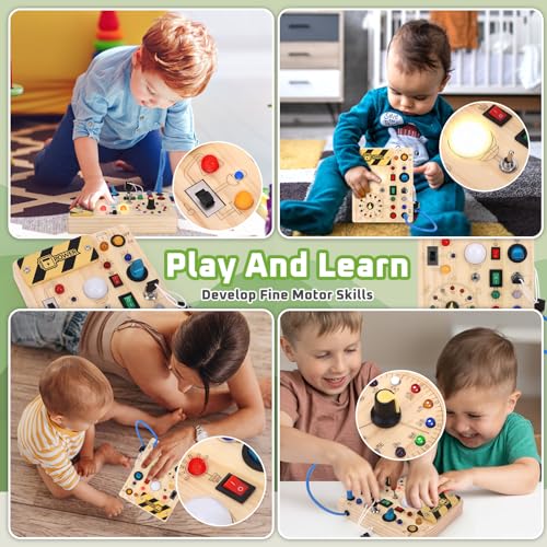 Grarain Busy Board for Toddlers - Montessori Educational Toy for 1-3 Year Old Boys & Girls | Travel-Friendly Sensory Learning Activity | Ideal for Kids with Autism(Clocks Busy Board) - Image 3