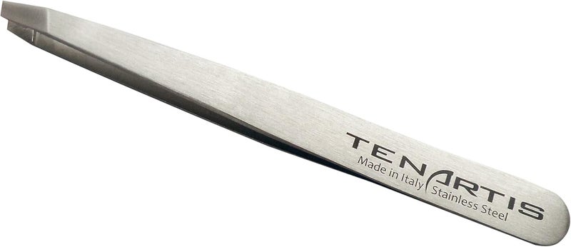 Slant Hair Tweezers Stainless Steel  Tenartis Made in Italy