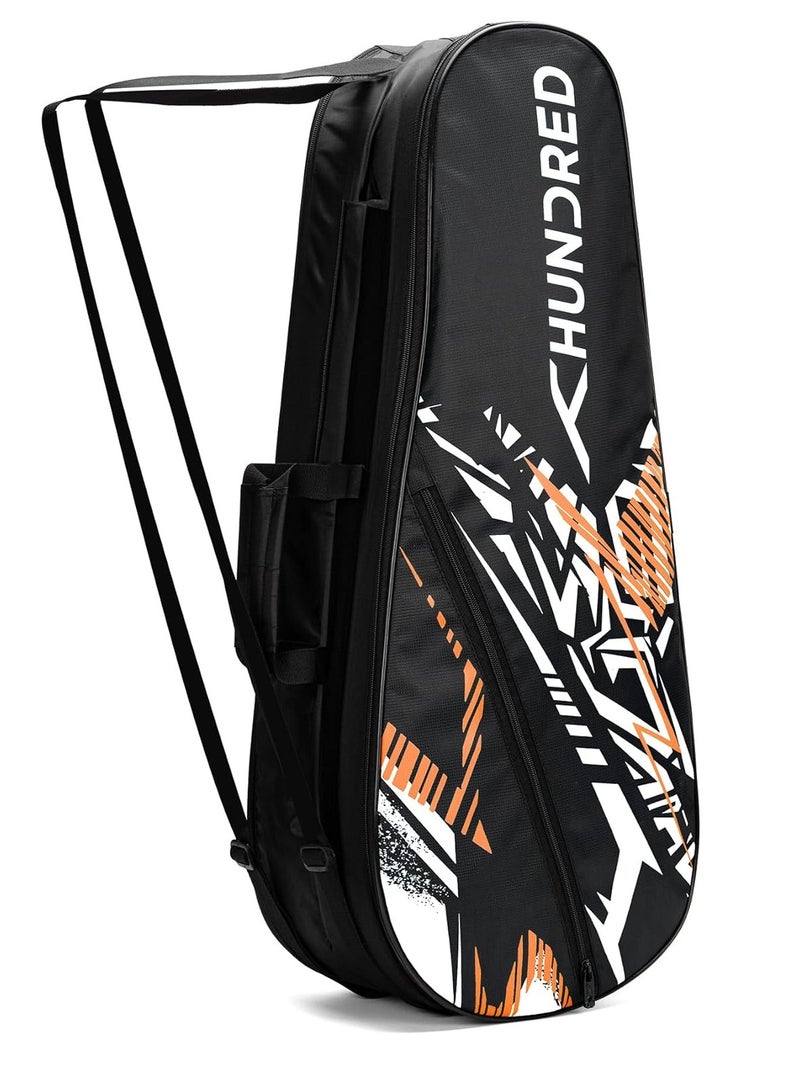 HUNDRED Metro Pack Badminton Kit-Bag| Unisex | Material: Polyester | 3 Spacious Compartments | Double Zipper Closure - Image 1