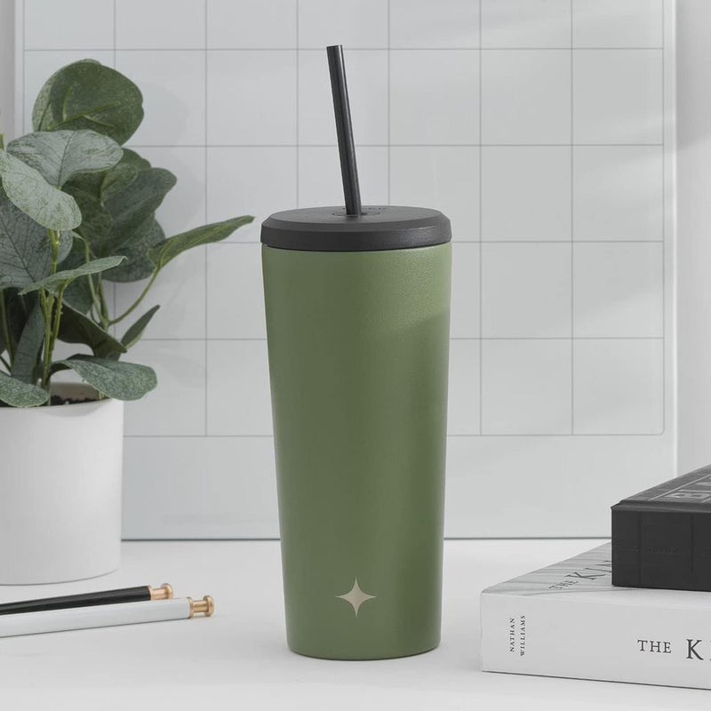 JoyJolt Triple Insulated 20oz Tumbler with Lid and Straw (2 Each) Vacuum Double Wall Stainless Steel Tumbler, Copper Lined for 12Hr Hold/Cold Drinks. Leakproof Water Bottle, Tea or Iced Coffee Cup - Image 5