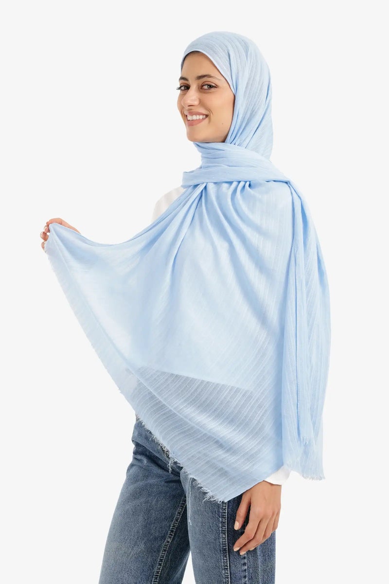 Carina Textured Ribbed Cotton Scarf - Image 3