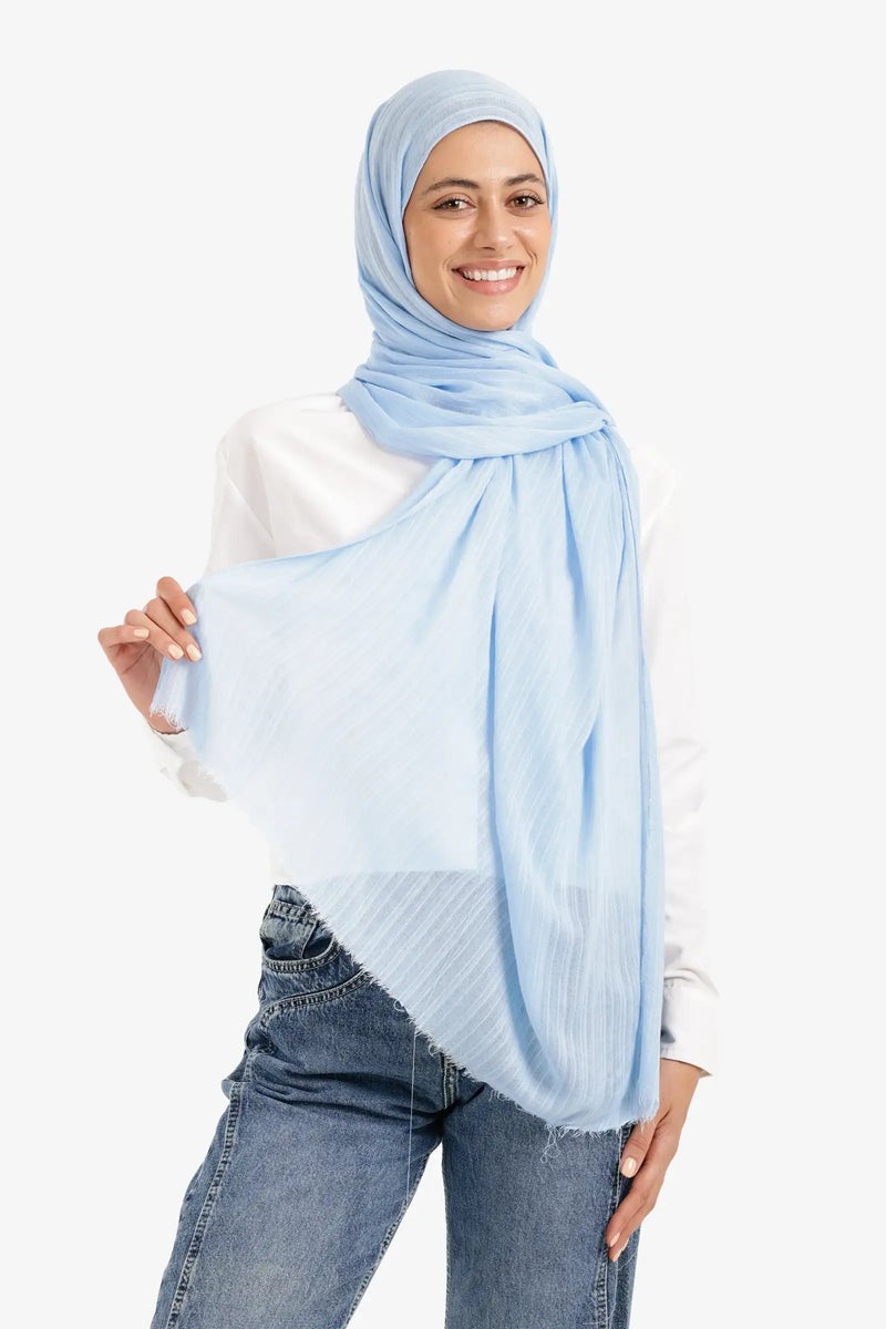 Carina Textured Ribbed Cotton Scarf - Image 2