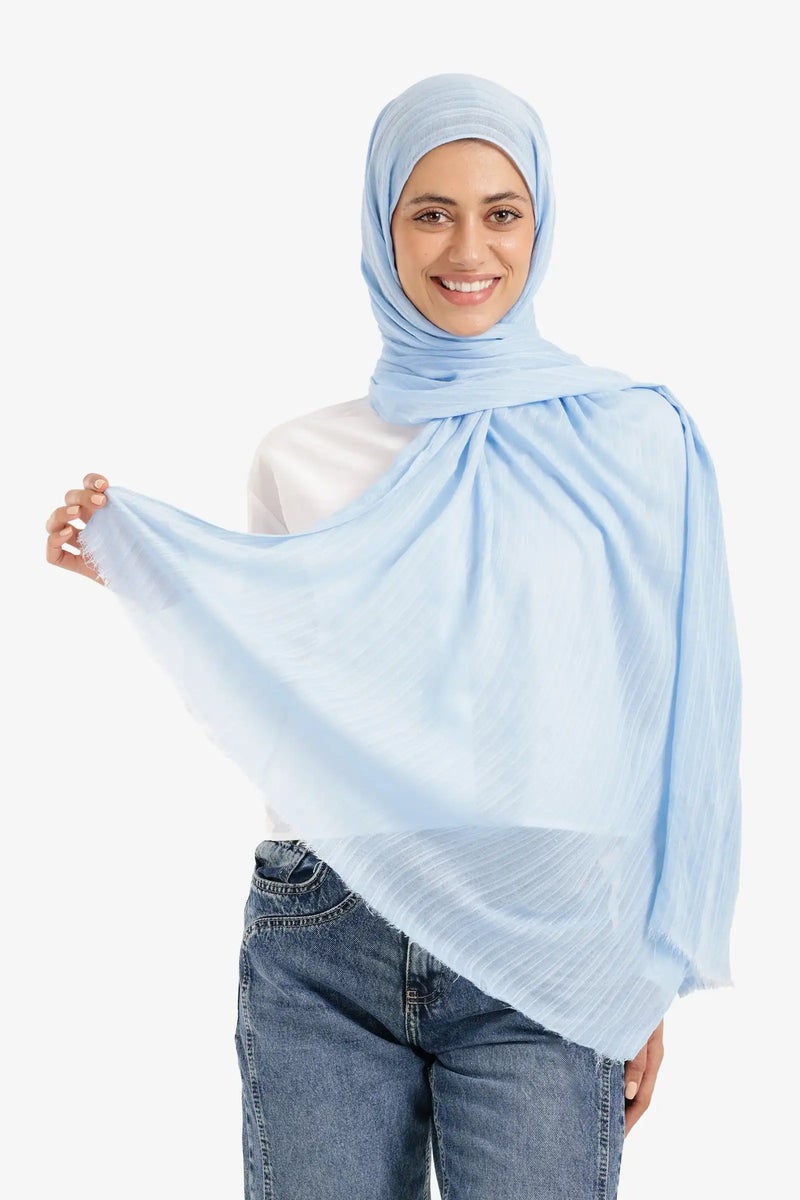 Carina Textured Ribbed Cotton Scarf - Image 1