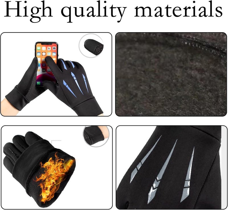 ARROMI Waterproof Gloves Men, Waterproof Gloves, Cycling Gloves, Outdoor Thermal Waterproof Non-Slip Grip Lightweight Touchscreen Windproof Winter Warm Liner Glove for Men & Women for Driving Walking Running - Image 4