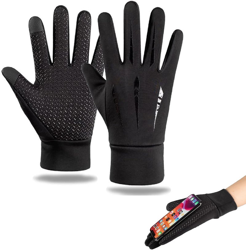 ARROMI Waterproof Gloves Men, Waterproof Gloves, Cycling Gloves, Outdoor Thermal Waterproof Non-Slip Grip Lightweight Touchscreen Windproof Winter Warm Liner Glove for Men & Women for Driving Walking Running - Image 1
