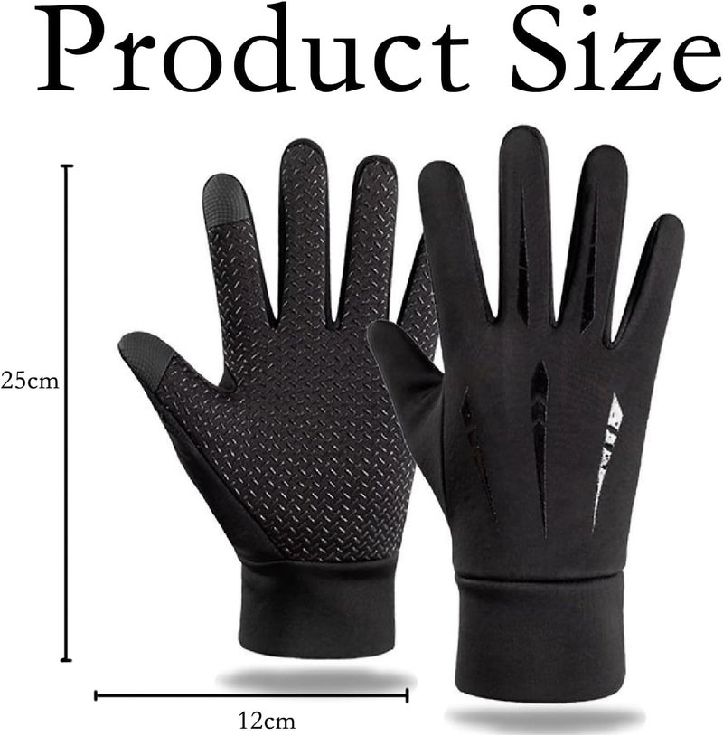 ARROMI Waterproof Gloves Men, Waterproof Gloves, Cycling Gloves, Outdoor Thermal Waterproof Non-Slip Grip Lightweight Touchscreen Windproof Winter Warm Liner Glove for Men & Women for Driving Walking Running - Image 2