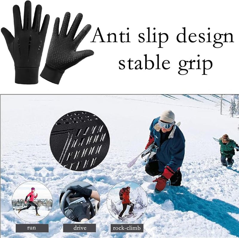 ARROMI Waterproof Gloves Men, Waterproof Gloves, Cycling Gloves, Outdoor Thermal Waterproof Non-Slip Grip Lightweight Touchscreen Windproof Winter Warm Liner Glove for Men & Women for Driving Walking Running - Image 5