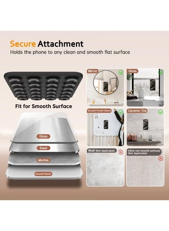 Magnetic Suction Cup Phone Mount for MagSafe Case, Removable Silicone Sticky Grip for iPhone 12/13/14/15/16, Hands-Free Selfies and Videos for TikTok & Instagram Influencer/Creator - Image 3