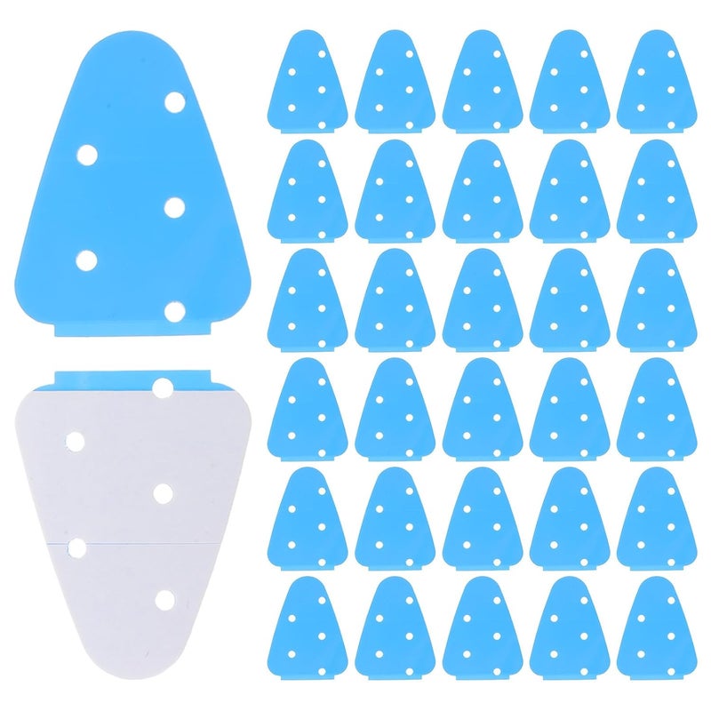 Artibetter 60pcs Wigs Adhesive Tape: Hairpiece Toupees Tape - Lace Bonding Tabs - Breathable Hairpiece Tabs - Blue Liner Hair Piece Strips for Professional Stylists (Triangle) - Image 1