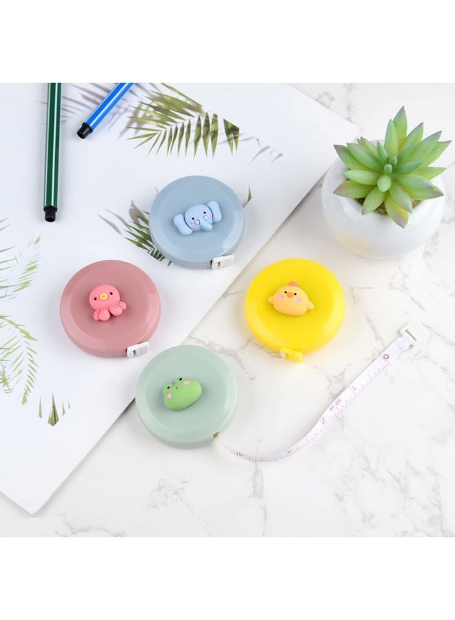 ASTARON 4 Pcs Soft Measuring Tape for Body Measurements Retractable，Cute Tape Measures Tailor Measuring Tape for Sewing 60 In / 1.5 M Tailors Measure Tape with Fractions Measure Ruler for Sewing - Image 3