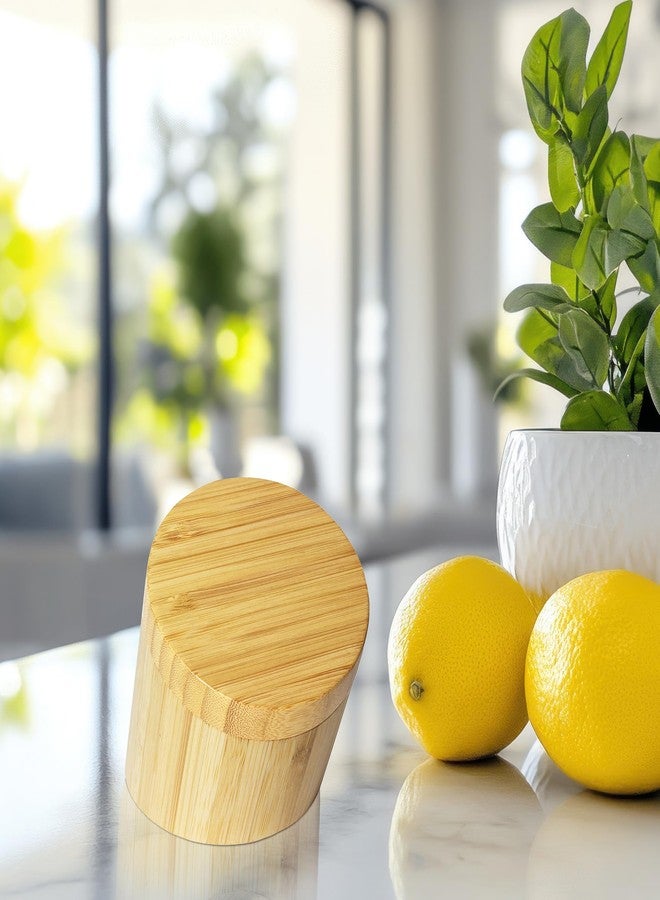 Totally Bamboo Angled Salt Cellar Storage Box with Magnetic Swivel Lid, 3.8 Ounce Capacity - Image 4