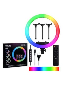 DIGI CORE 22 inch RGB Ring Light With  Rimote Contorl Tripod Stand RGB Selfie Light And 360° Phone Holder For Live Broadcast Youtube Instagram And Tik Tok Video Making  - Image 2