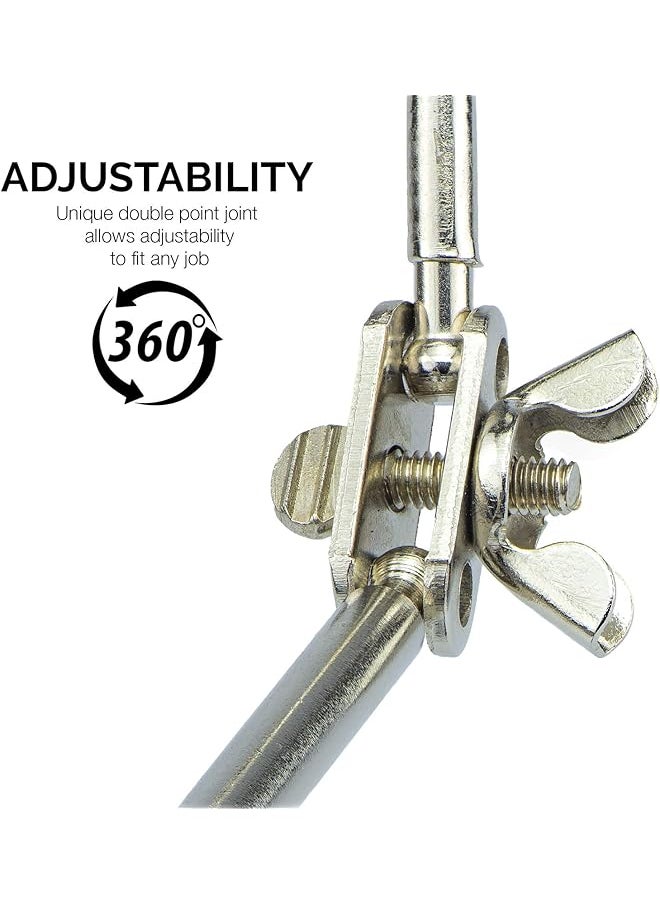 Neiko - 01902 Adjustable Helping Hand With Magnifying Glass Third Hand Solder Aid Soldering Wire Station Stand With Dual Alligator Clips And A Heavy Base Beading And Jewelry Making Tools Solder Holder - Image 1