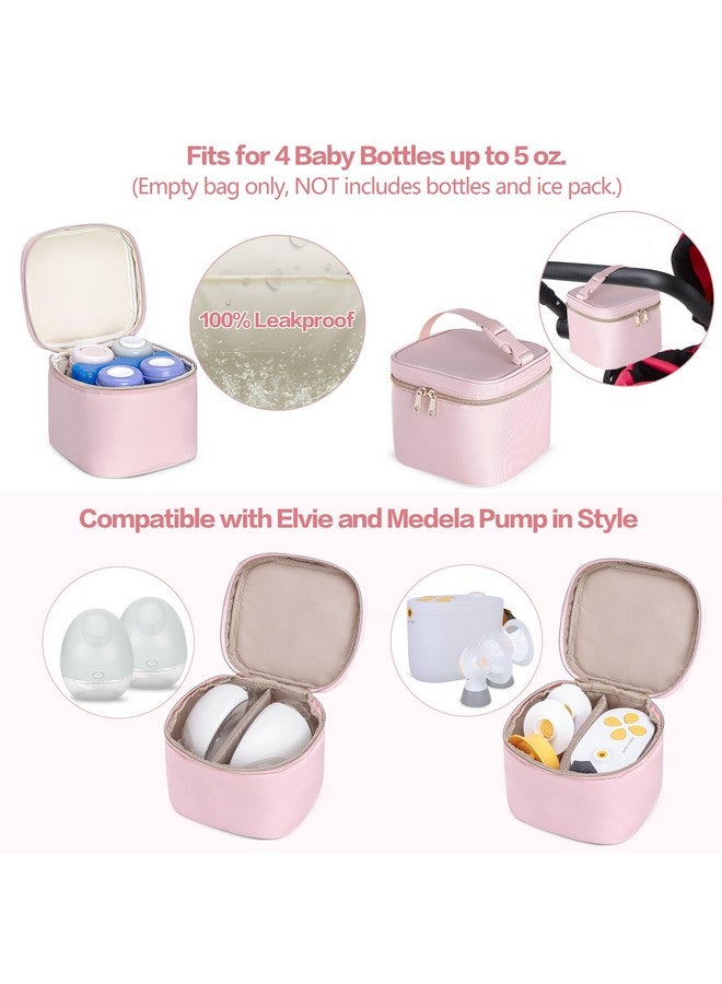 Fasrom Wearable Breast Pump Bag Backpack with Cooler and Pump Tote Bag, Compatible with Momcozy, Medela and Elvie Hands Free Pumps, Pink (Patent Design) - Image 2