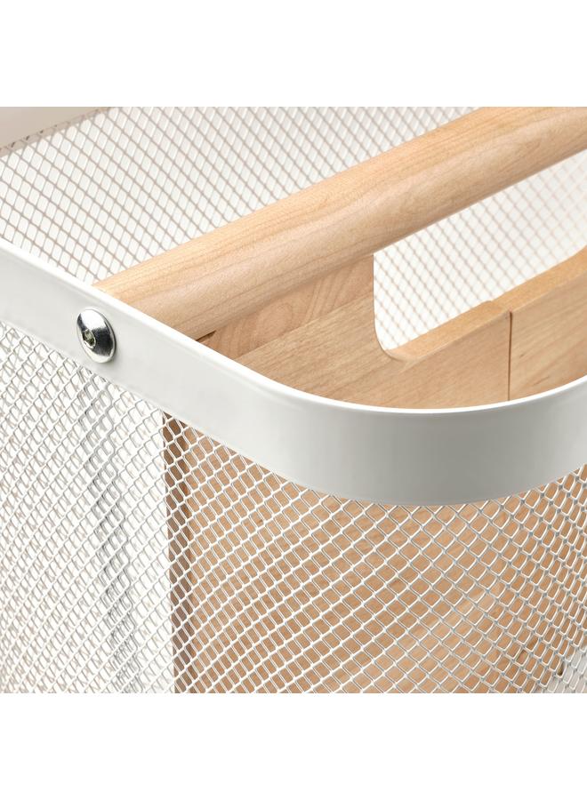 Zaboon Basket with compartments, white, 33x24x23 cm - Image 5