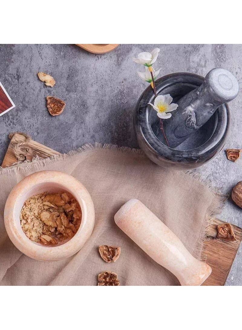 A stylish, heavy mortar with a marble-like finish—perfect for garlic and a true work of art for your kitchen. - Image 1