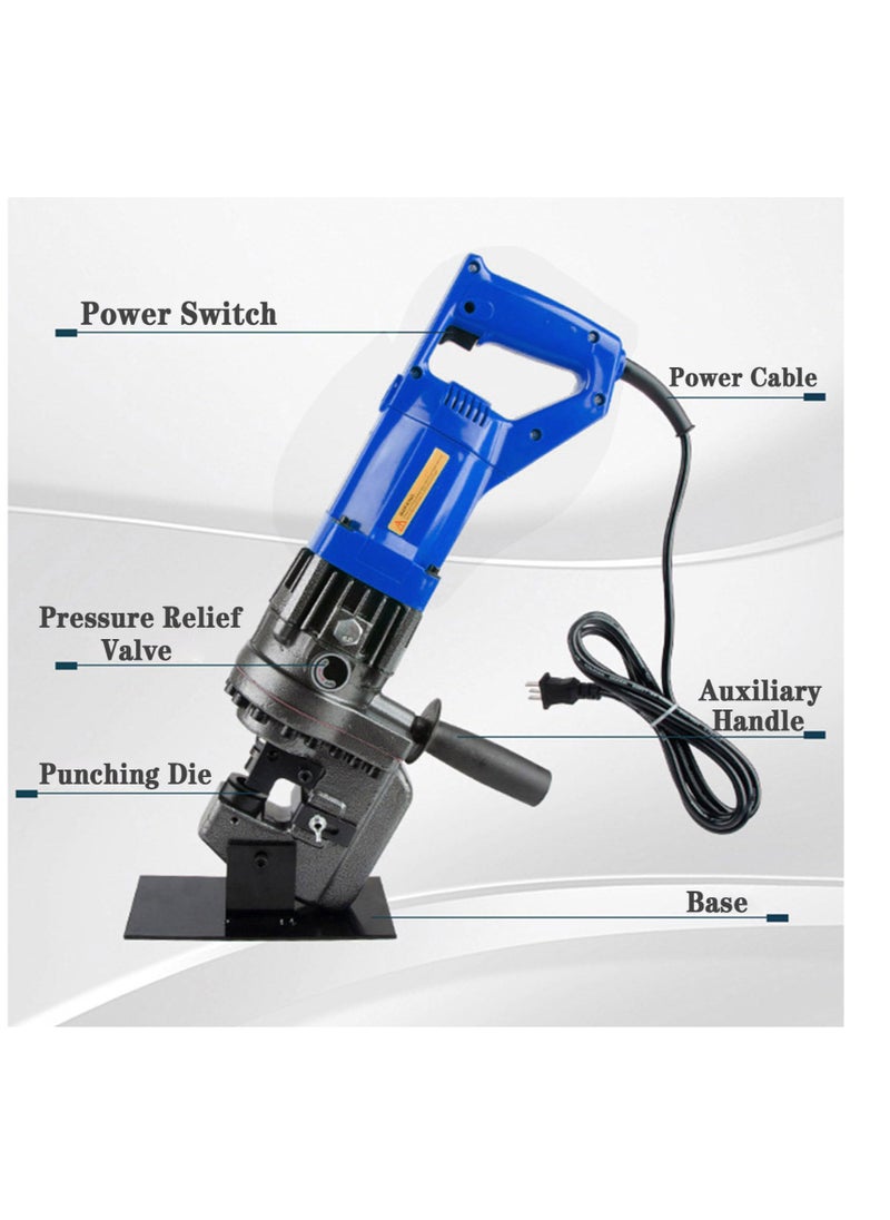 GearZone - 1200W 220V Electric Hydraulic Punching Machine, Metal Hole Punch with Carbon Brush 5 Dies Φ 6.5/9/13/17/20.5mm, Suitable for Steel, Iron, Aluminum, Copper, Angle Steel, Channel Steel - Image 1