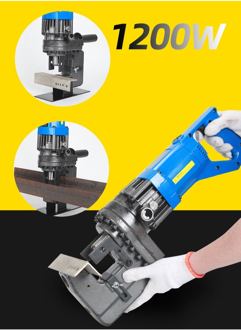 GearZone - 1200W 220V Electric Hydraulic Punching Machine, Metal Hole Punch with Carbon Brush 5 Dies Φ 6.5/9/13/17/20.5mm, Suitable for Steel, Iron, Aluminum, Copper, Angle Steel, Channel Steel - Image 1