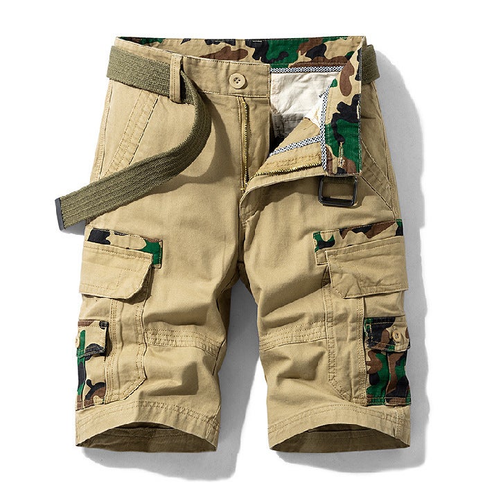 Generic Overalls Shorts Mens Summer Five-point Pants Mens Trendy Brand Five-point Pants Casual Pants Loose Large Size Breeches Half Pants Dark Blue  - Image 4