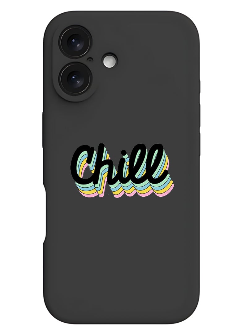 Theodor Protective Slim Fit Case Liquid Silicone Cover with Full Body Protection Anti-Scratch Shockproof Case For Apple iPhone 17 (Black) Chill - Image 1