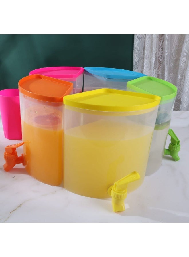 Juice dispenser, 3 eyes, 4.5 liters, rotating. You can put it and use it inside and outside the refrigerator, 360 degrees, and it is easy to use. - Image 5