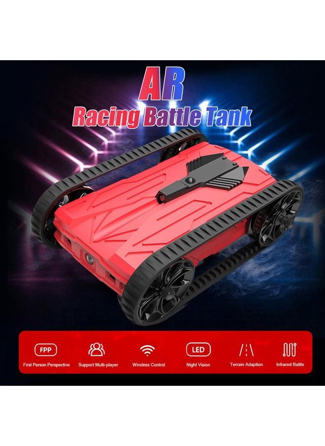 Thoraya RC LED Night Light Remote Control Infrared Race WIFI Tank Model FPV Toy (Red)  - Image 4